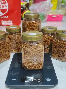 Bawang Goreng Renyah Tanpa Tepung ukuran Toples 350ml