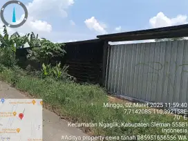 Disewakan tanah selatan pabrik Sport glove jl kesatuan Plumbon Ngaglik
