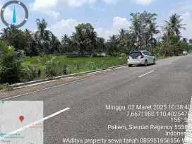 Disewakan tanah barat kampus UII terpadu jl Kaliurang km 14