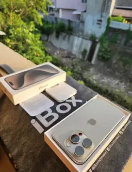 Iphone 15 Pro 128 GB iBox Natural Titanium Kondisi Seperti Baru