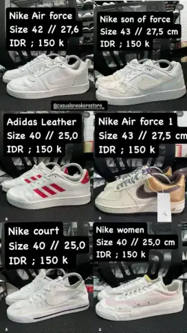Sepatu second branded ori import