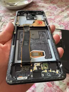 Lcd frame backdoor kaca kamera samsung s20 ultra ori copotan