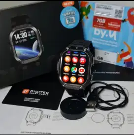 Jam tangan Smartwatch Digitec 4G LTE GPS Kamera AMOLED IP67 Wifi BT