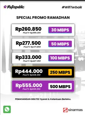 Promo internet wifi