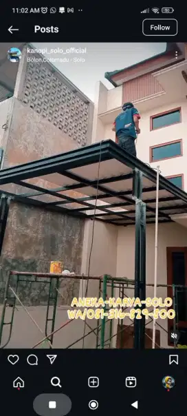 Kanopi minimalis atap Alderon