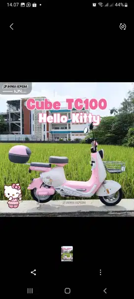 Jual Sepeda Listrik CUBE E-bike TC 100 Hello Kitty Casback 500 Rb