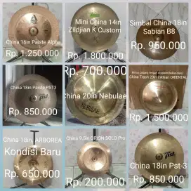 Part Drum (Simbal, stand drum, pedal drum dll), silahkan dipilih.