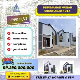 di jual rumah 1 lantai murah kota sukoharjo