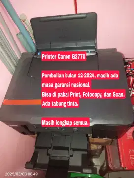 Printer canon g2770 like new garansi