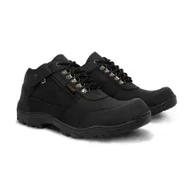 Size 39 Sepatu Boots Pria Hitam Travelling Hiking Gunung Lapangan