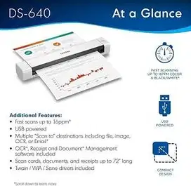 Scanner BROTHER Mobile Color Document DS-640