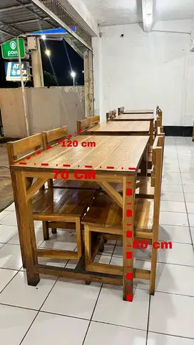 JUAL BANGKU 1 SET BISA UNTUK RUMAH MAKAN ATAUPUN PRIBADI