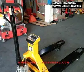 Hand Pallet Scale Handlift dengan mesin Timbangan kapasitas 2 Ton