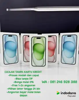 KREDIT IPHONE 15 TANPA KARTU KREDIT, CICILAN MULAI 800RIBUAN