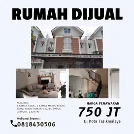 DEKAT ASIA PLAZA Tasikmalaya, Dijual Rumah 2 Lantai Strategis