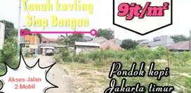 Jual Murah Kavling Siap Bangun Akses Jalan 2 Mobil Dekat Sta. Cakung