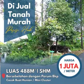 Dijual Tanah Hook 488meter di Kemiling Bandar Lampung