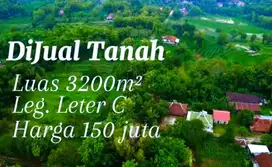 DIJUAL TANAH MURAH LUAS 3200M² HARGA 150 JUTA