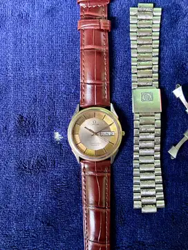 Omega Seamaster Quartz Pie Pan 1425 Day Date Gold Top All Original