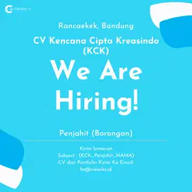 Penjahit (Borongan) - CV Kencana Cipta Kreasindo (KCK)