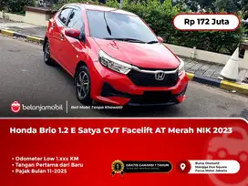 [KM ANTIK 1RB] Honda Brio 1.2 E Satya CVT Facelift AT Merah 2023/2024