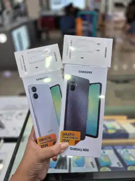 NEW SAMSUNG GALAXY A06 6+6/128GB + FREE ADAPTER ORI + TEMPERED GLASS