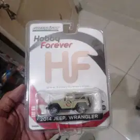Greenlight jeep Wrangler hobby ban karet base besi