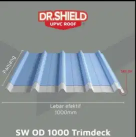 ATAP UVPC SINGLE LAYER DOKTER SHIELD LEBAR 1 METER