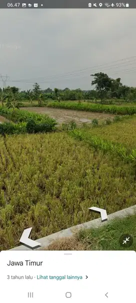 Tanah luas 6 HA hanya 200 meter dari Gerbang tol Belahanrejo, Gresik