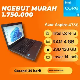 Laptop Acer Aspire 4738 Intel Core i3 RAM 4GB SSD 128GB HDMI Bluetooth