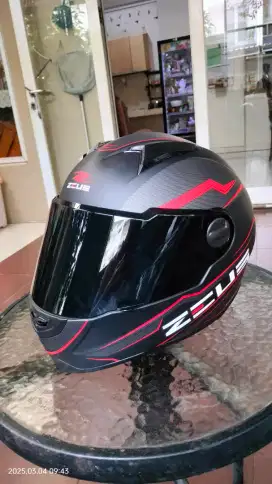 Helm fullface ZEUS ZS 811 matt black AL12 BLACK RED