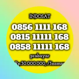 NOMOR CANTIK INDOSAT SEPAKET 168