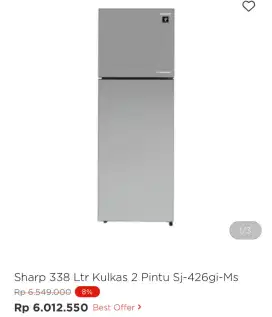 KULKAS SHARP 2 PINTU SJ-423GI MS