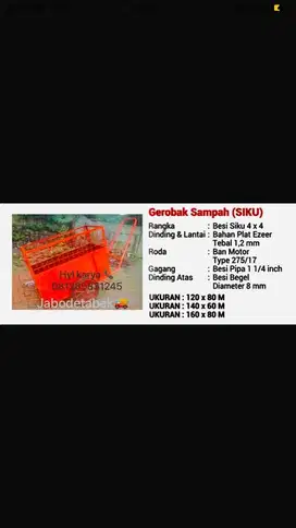 Gerobak sampah jabodetabek