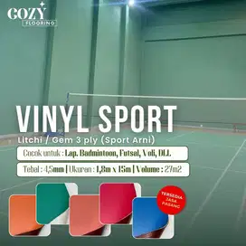 Vinyl roll sport olahraga tebal 4,5mm | vinyl khusus badmintoon futsal