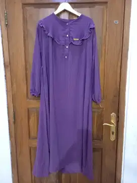Sale gamis Lilac putri Aurora dress tebal adem kualitas bagus new