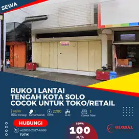 Ruko Tengah Kota Solo Kawasan Toko/Retail