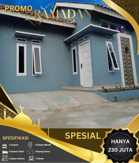 Hanya di bulan Ramadhan Rumah siap huni 2 kamar hanya 230 jutaan