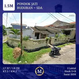 Rumah Perumahan Pondok Jati Buduran dkt Tol Sidoarjo Taman Mutiara