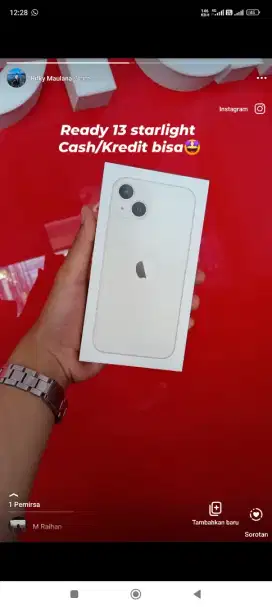 READY IPHONE 13 128GB STARLIGHT GARANSI RESMI CASH&KREDIT BISA