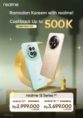 REALME 13 Series 5G CashBack Up to 500 ribu