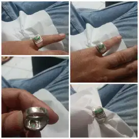 Cincin batu pirus mini natural