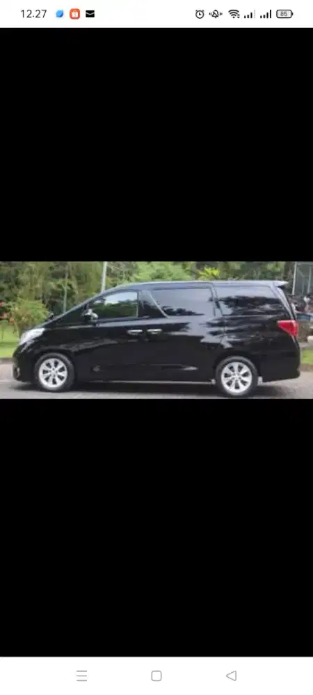 Toyota Alphard tahun 2009 warna hitam