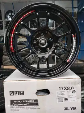 Lenso venom5 ring 17 lebar 8 pcd 5x114,3 ET 42 camry accord