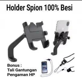 Holder Motor Spion Full Besi Alloy Anti Karat Breket Stand Gps