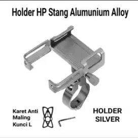 Holder Hp Stang Motor Full Besi Alloy Stand Breket Gub Gps