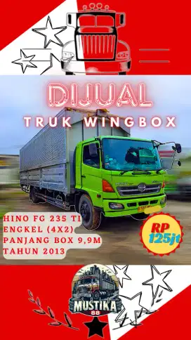 Truk Wingbox Hino FG 235 TI (4x2) Tahun 2013