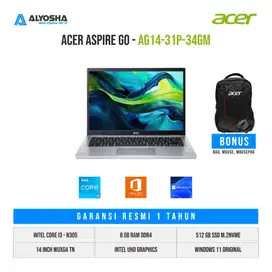 Laptop Pelajar Murah Acer Aspire GO 34GM [Intel i3 N305-8GB-SSD 512GB]