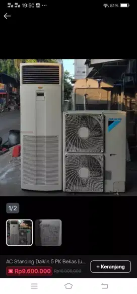 AC Daikin Standing 5 PK second + pasang