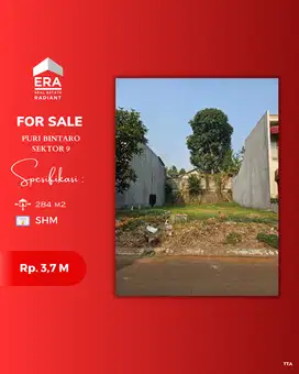 DIJUAL TANAH EKSKLUSIF DI PURI BINTARO SEKTOR 9! Luas 284m², SHM